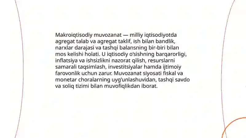 Makroiqtisodiy muvozanatlikning mohiyati va unga erishish yo‘llari 3