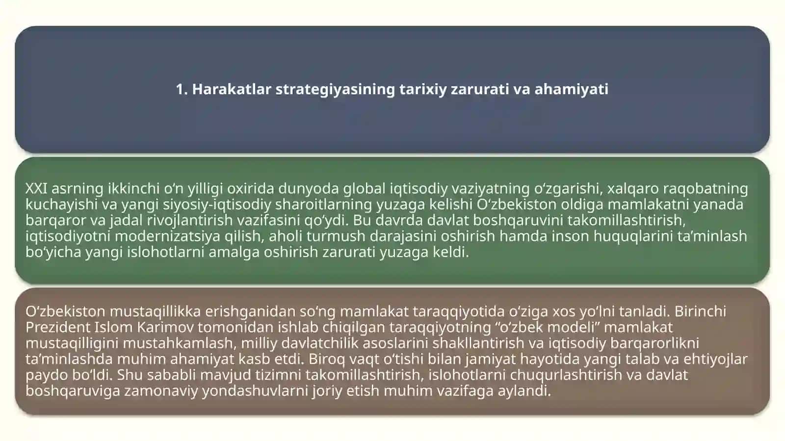 Harakatlarstrategiyasi:jadaltaraqqiyotvayangilanishmodeli 3