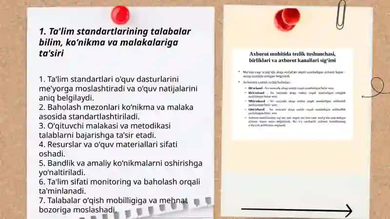 Talabalarni bilim koʻnikma va malakalariga qoʻyiladigan talablarni oʻrganish va tahlil qilish 3