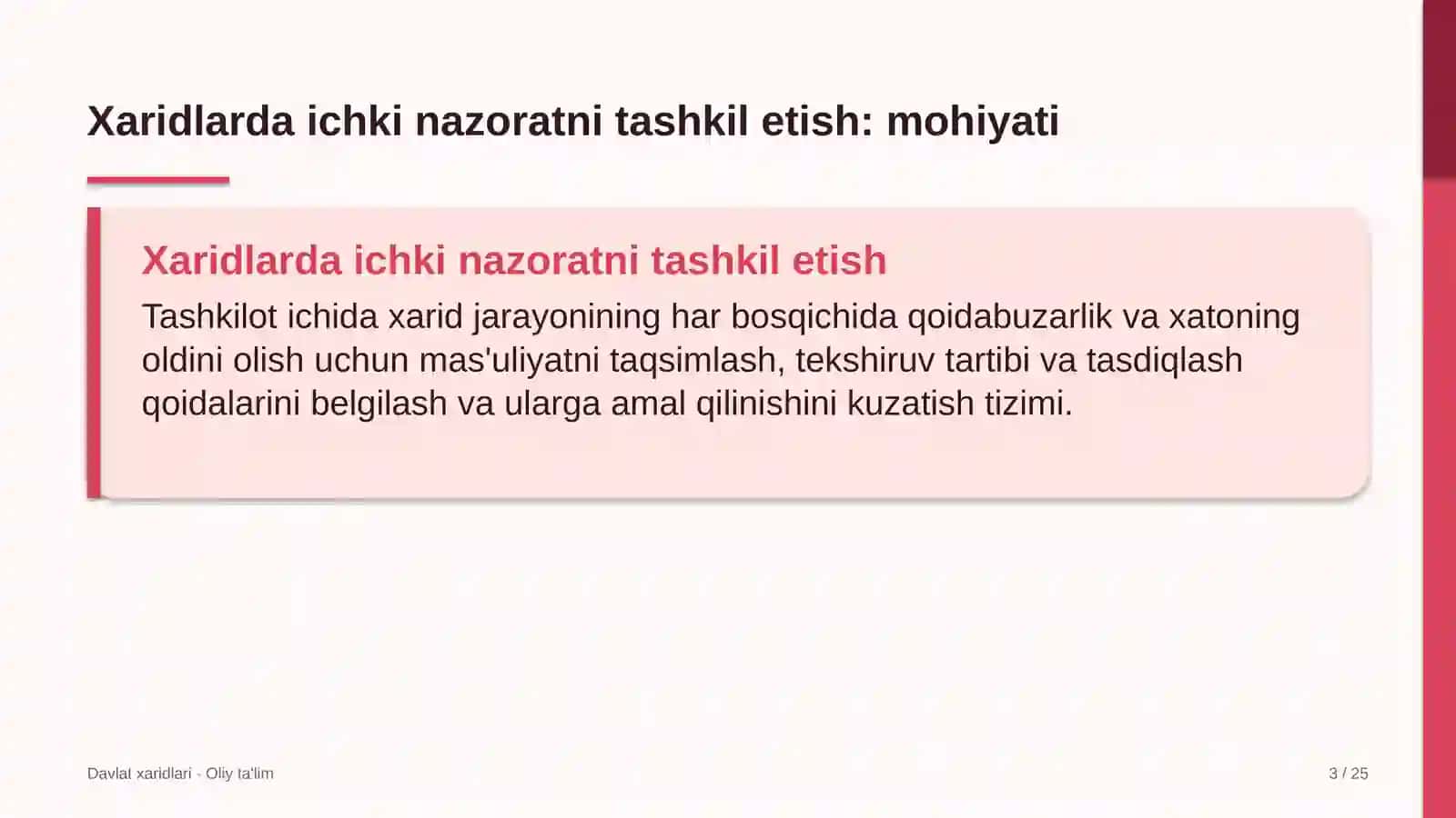 sun'iy yo'ldosh aloqasida xaridlarda ichki nazoratni tashkil etish 9007 3