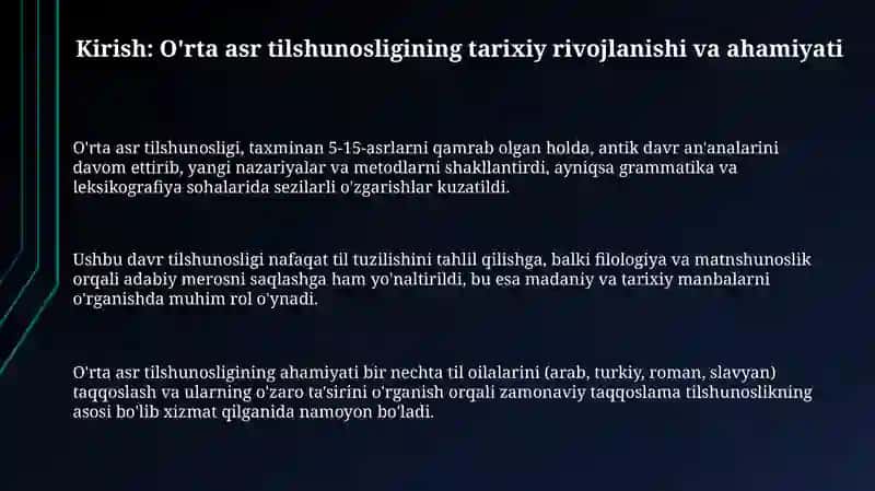 O'rta asrlar tilshunosligi 3