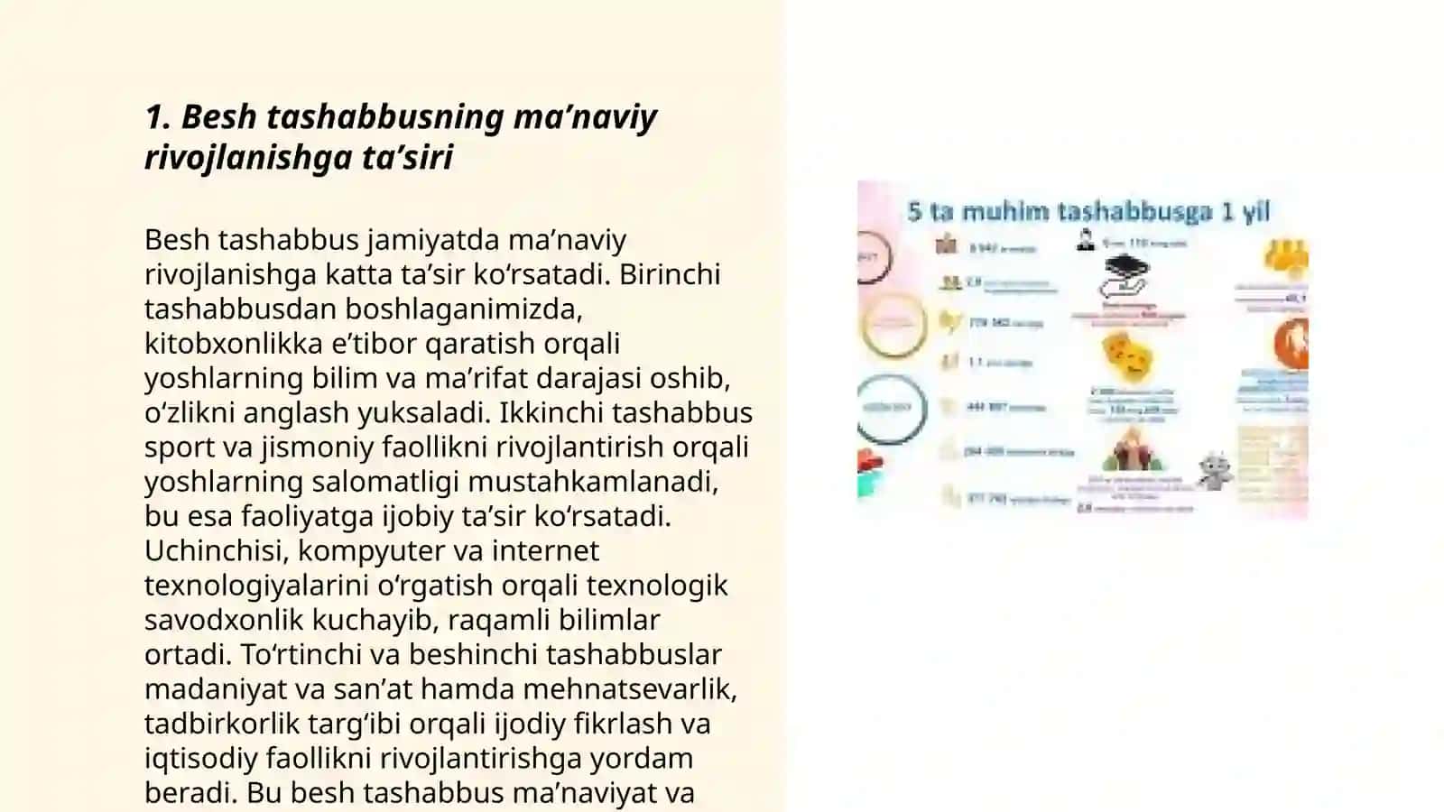 Besh ta tashabbus va uning yuksak maʼnaviyat madaniyatni taminlashdagi oʻrni 3