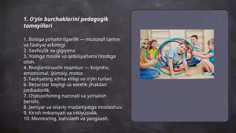 O‘yin burchaklarini pedagogik tamoyillari 3