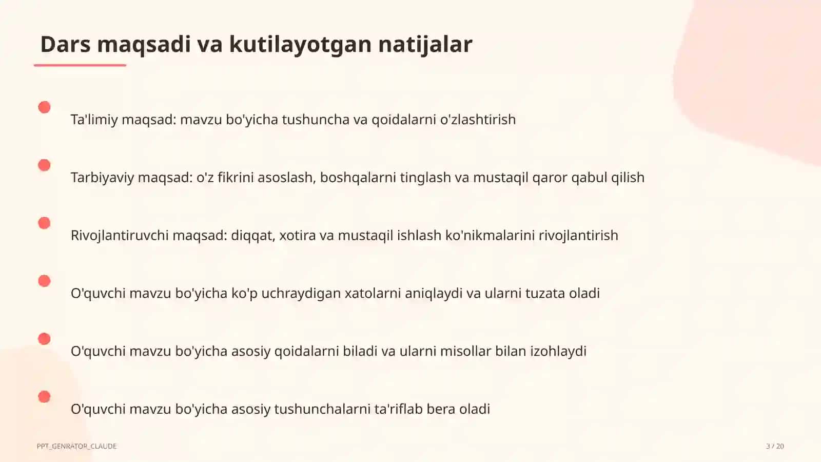 Natural ko'rsatkichli daraja va uning xossalari (7-sinf) 3