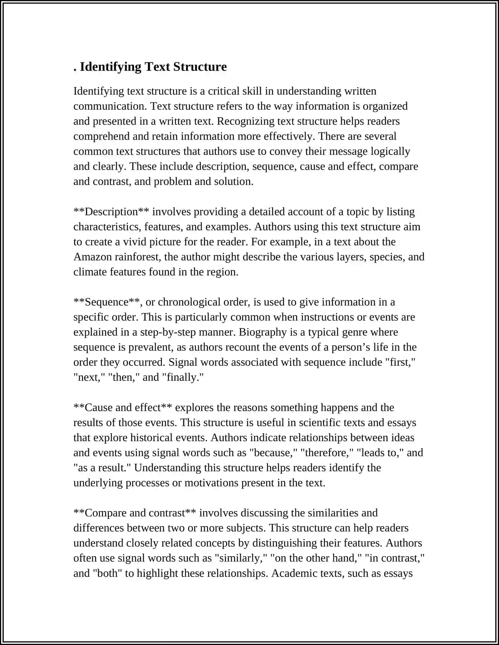 Identifying Text Structure 3