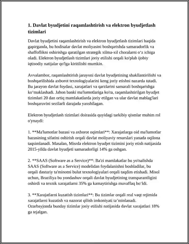 DAVLAT MOLIYASINI RAQAMLASHTIRISH VA ZAMONAVIY TEXNOLOGIYALAR 3