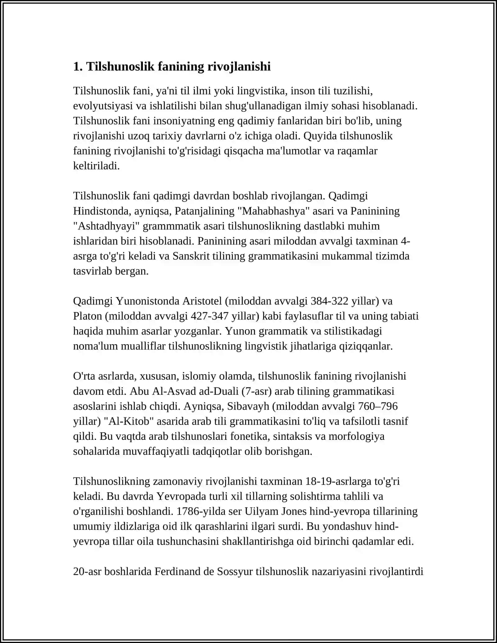 TILSHUNOSLIK FANINING RIVOJLANISHI.NAZARIY VA AMALIY TILSHUNOSLIK O’ZARO BOG’LIQLIGI.AMALIY TILSHUNOSLIK FANINING OBYEKTI,PREDMETI VA MAQSADI 3