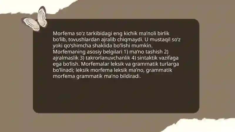 Morfema nima va uning turlari 3