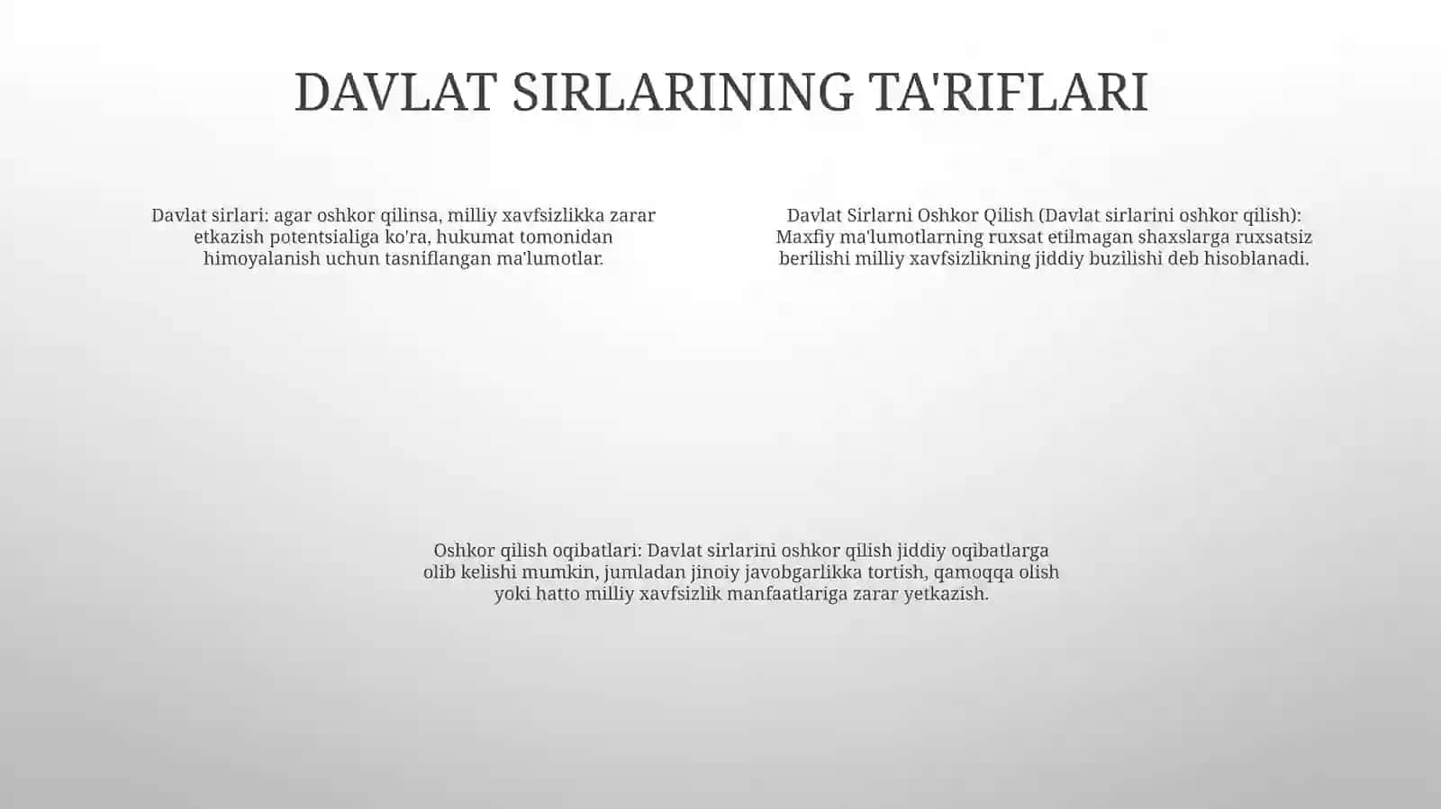 Davlat Sirlarni Oshkor Qilish 3