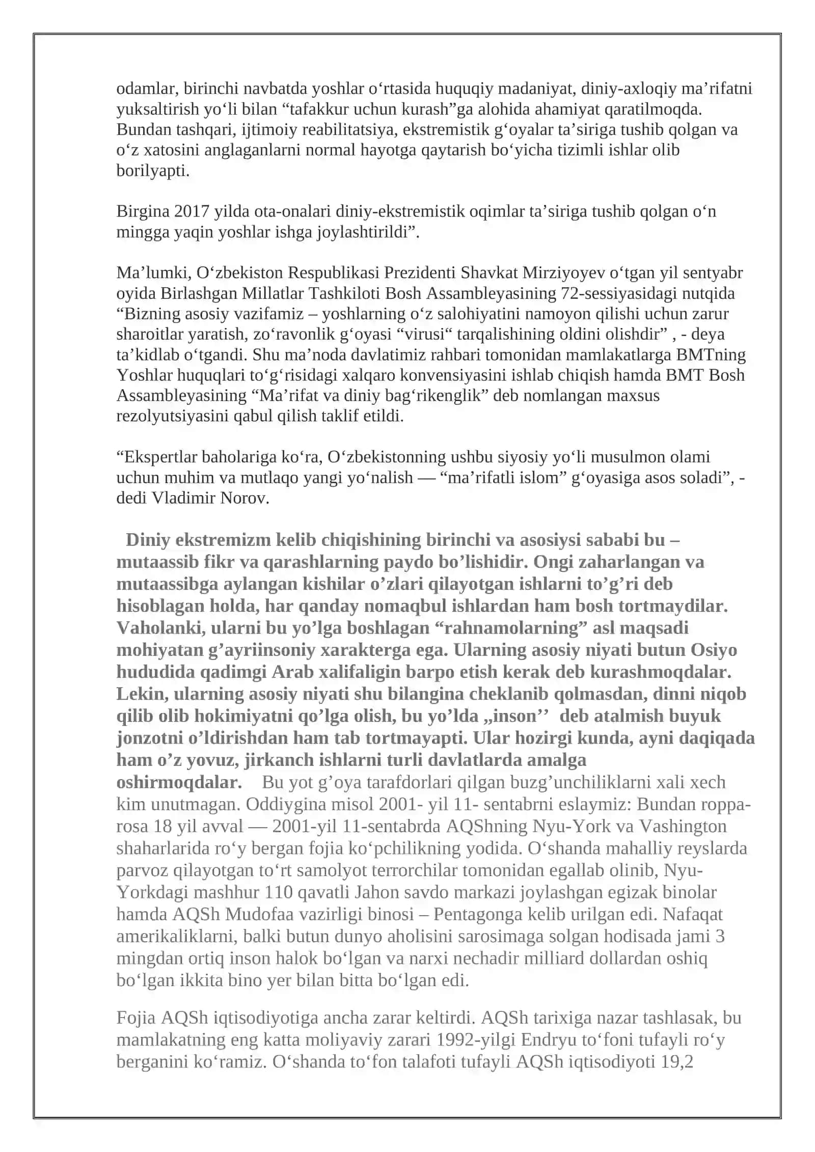 “Terrorizm tushunchasi, shakllari, sabablari va unga qarshi kurash mexanizmlari” 3