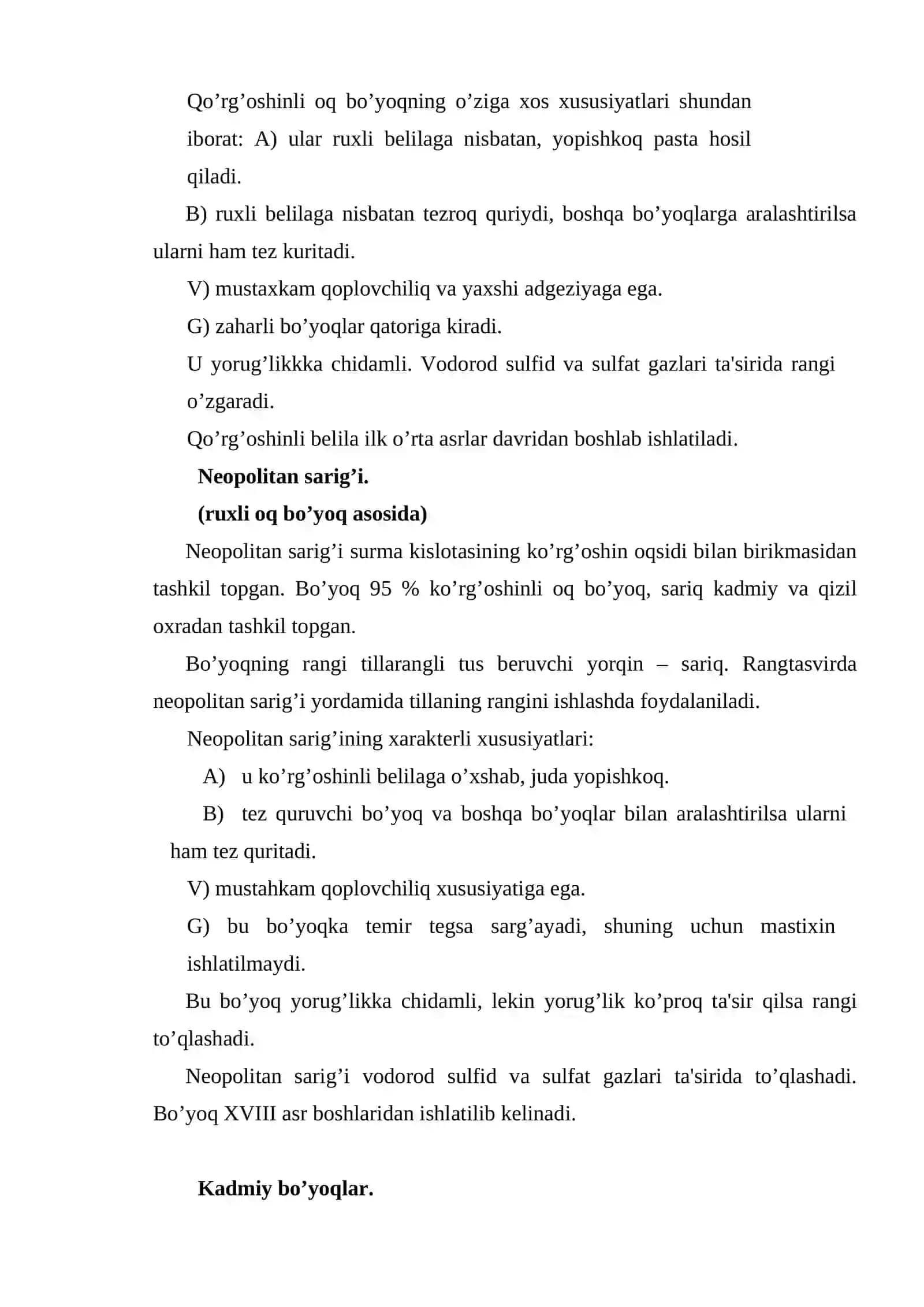 Moy bo’yoqlar va ular bilan ishlash 3