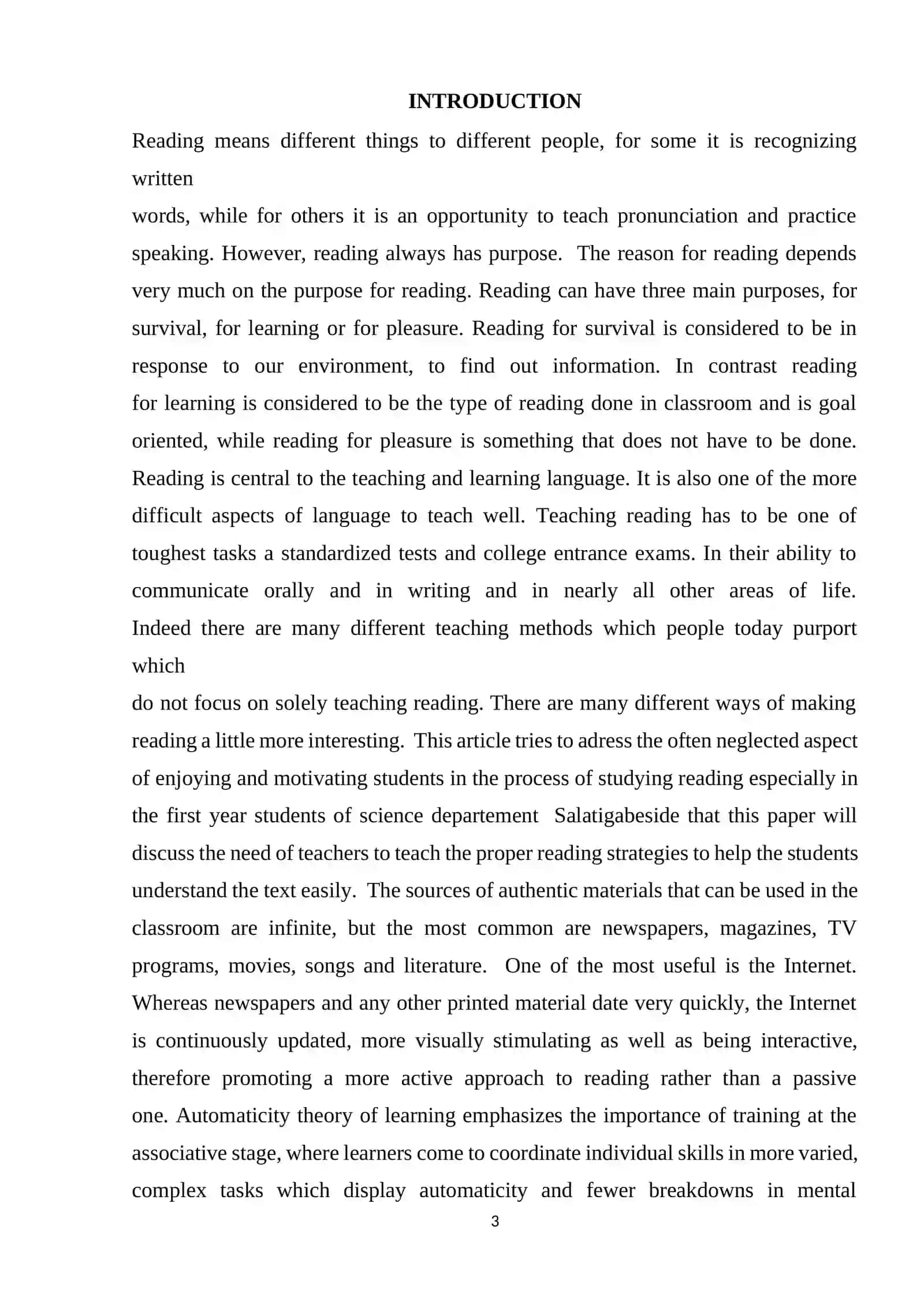 Types of Authentic Materials Used in Teaching Reading 3