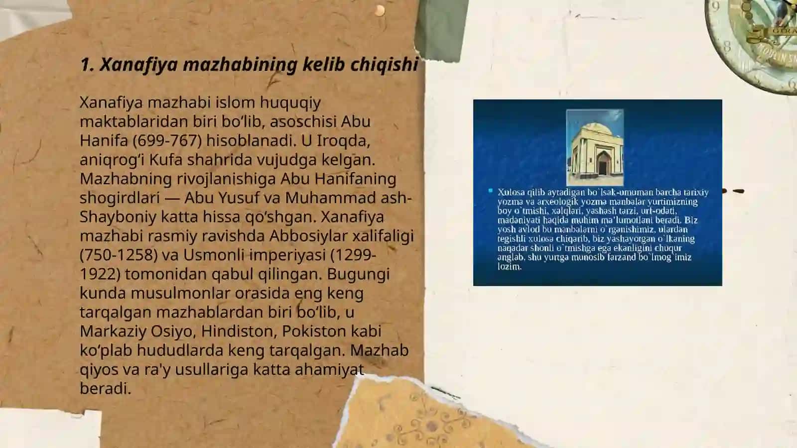 Xanafiya mazxabining o'rni 3