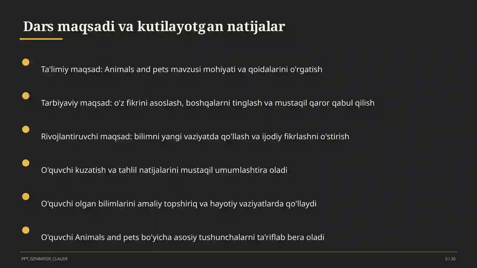 Hayvonlar va hayvonlar (2-sinf) 3