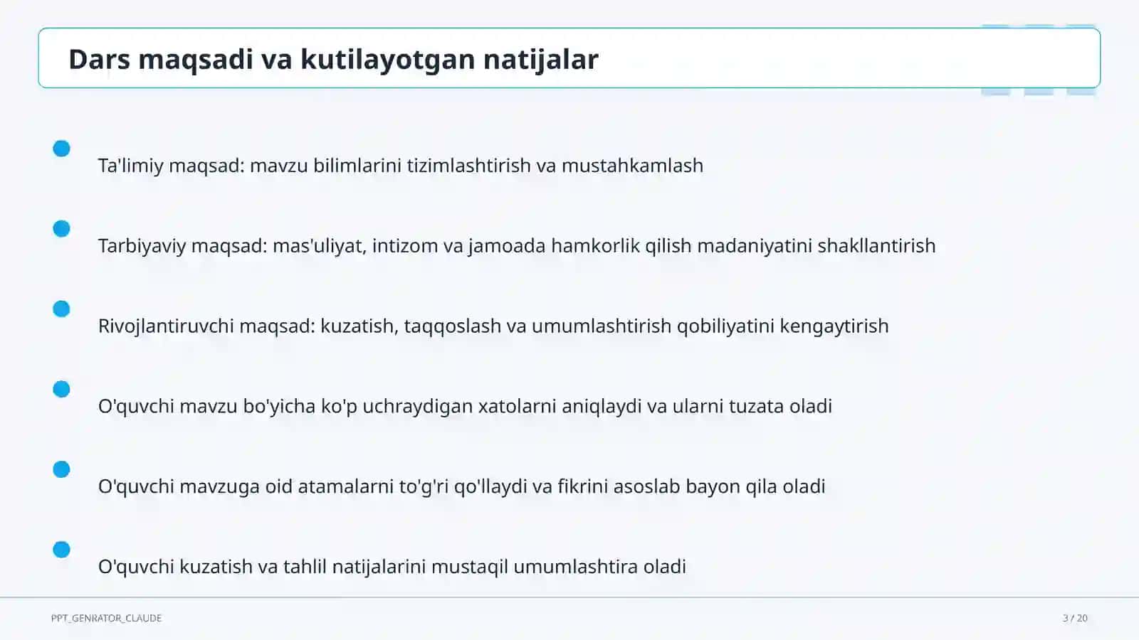 O'qituvchilarning Milliy sertifikatiga tayyorgarlik 3