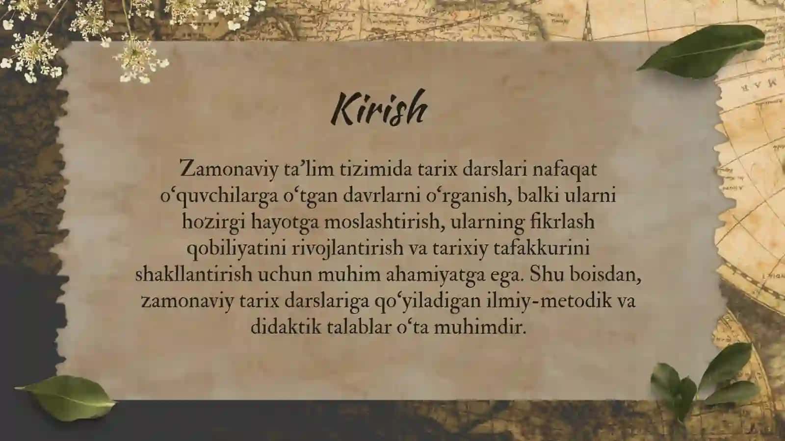Zamonaviy tarix darslari uchun ilmiy-metodik va didaktik talablar 3
