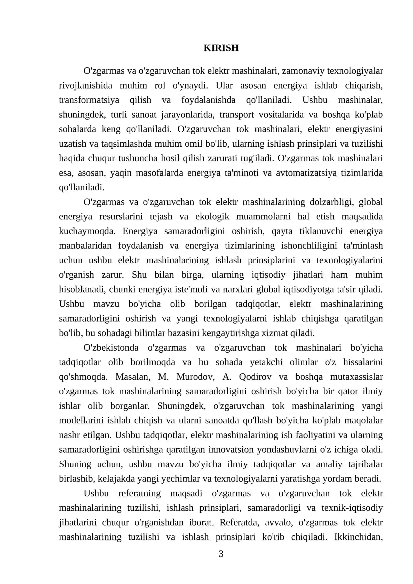 O’zgarmas va o’zgaruvchan tok elektr mashinalar 3