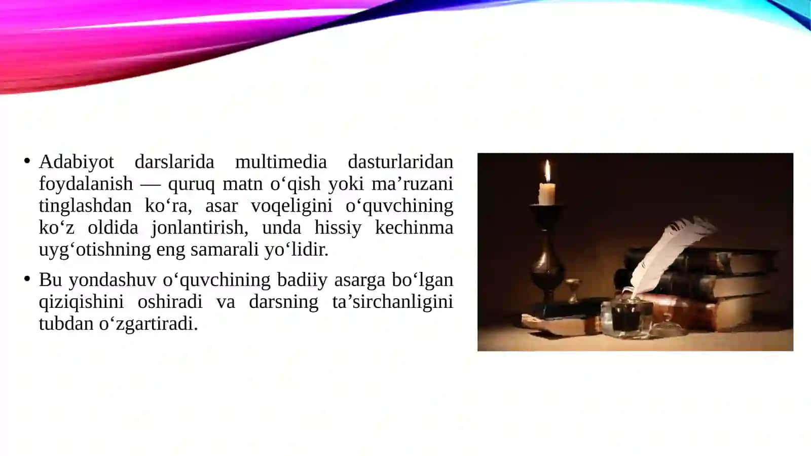 Adabiyotni o‘qitishda multimedia dasturlaridan foydalanish 3