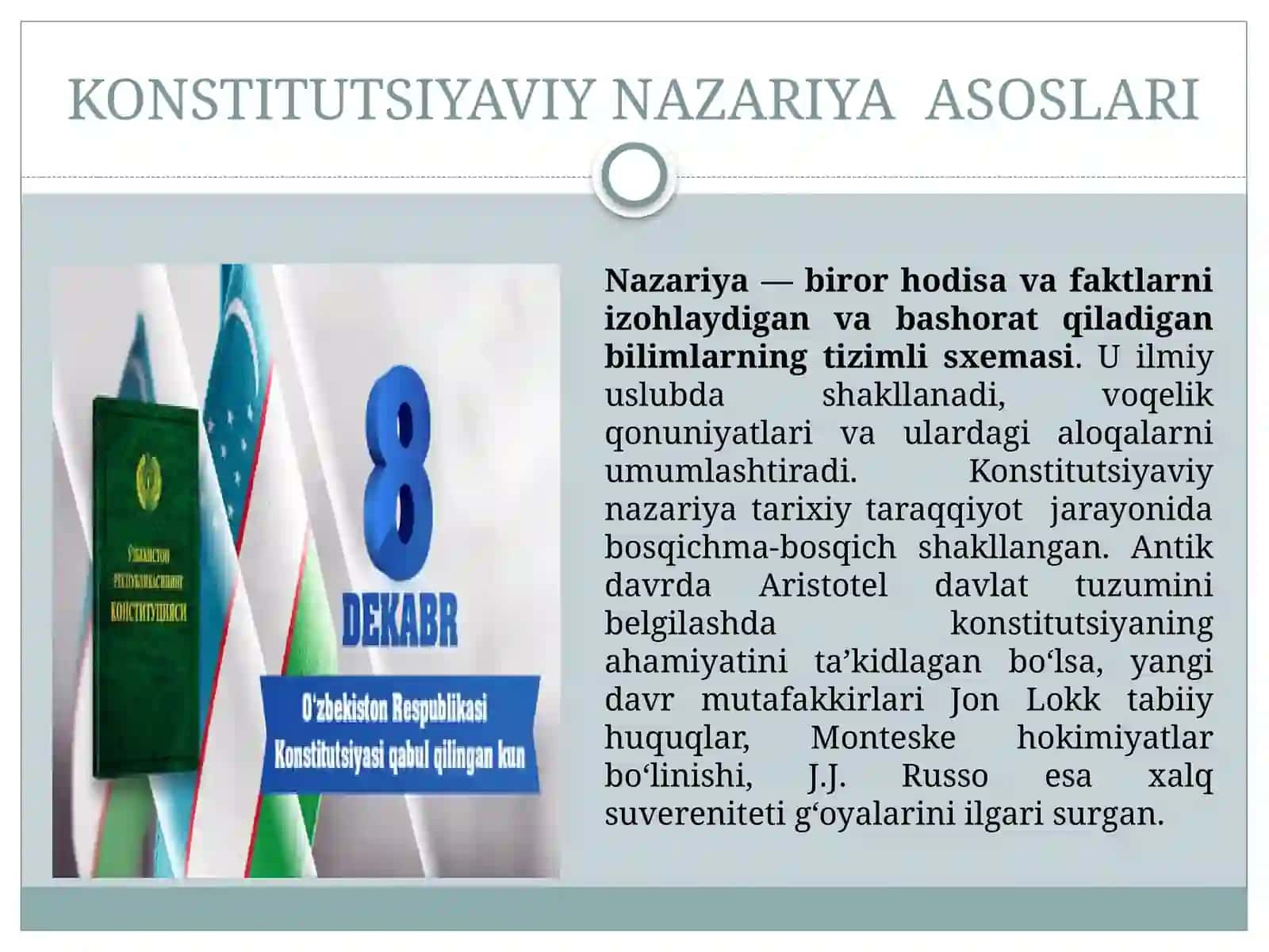 Konstitutsiyaviy nazariya asoslari 3