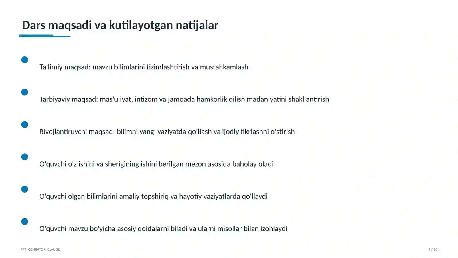 Otlarda son, egalik va kelishik (6-sinf) 3