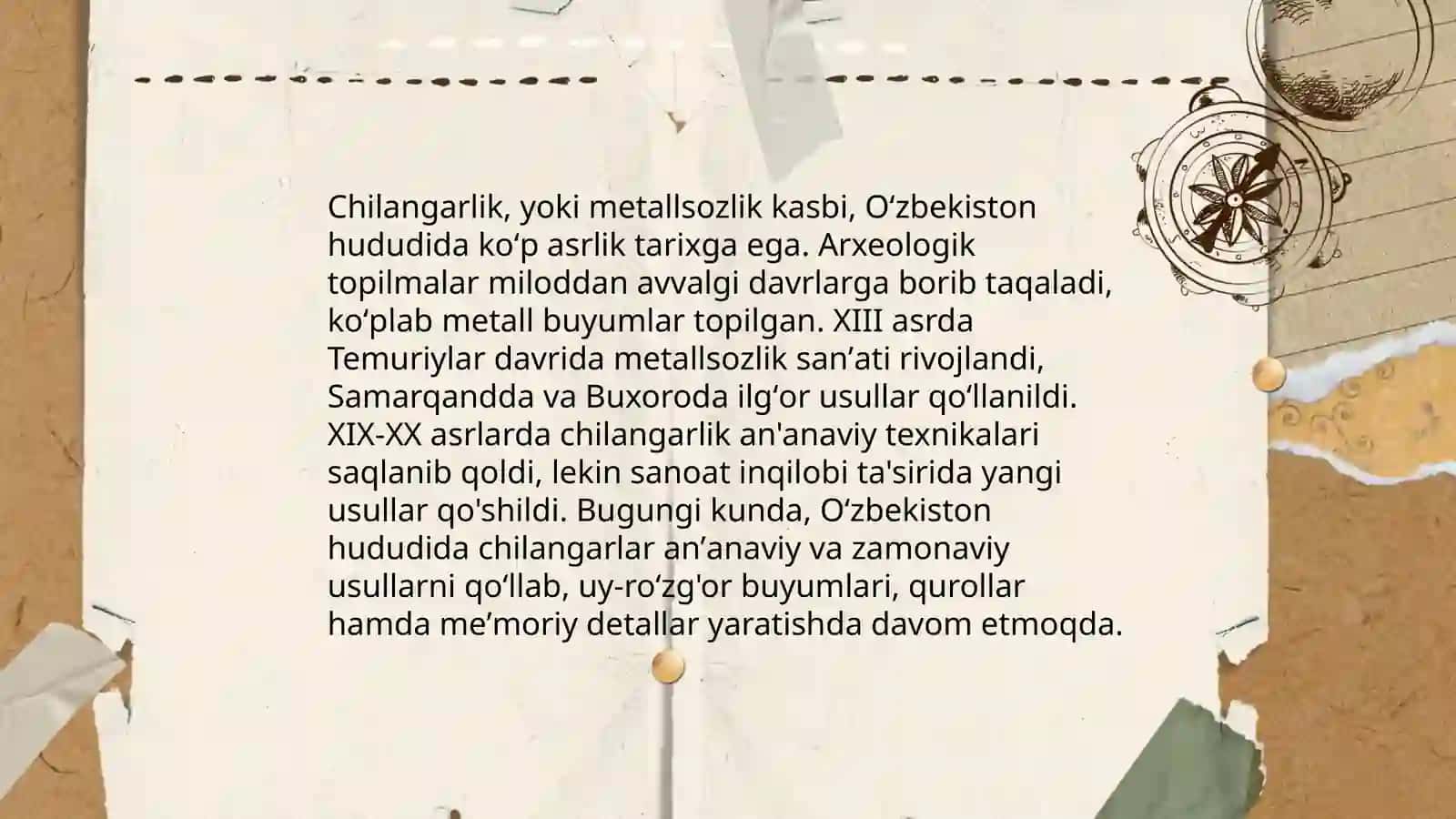 Chilangarlik Tarixi 3