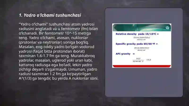 Yadro o‘lchami va zichligi. Yadro kuchlar nazariyasi. Ferm-gaz nazariyasi 3