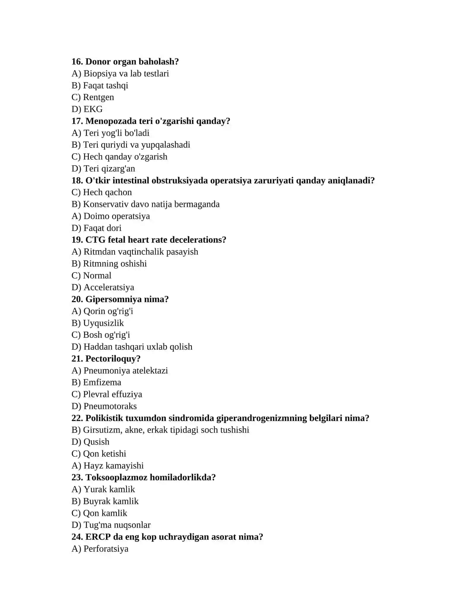 Tibbiyot testlar bazasi 3