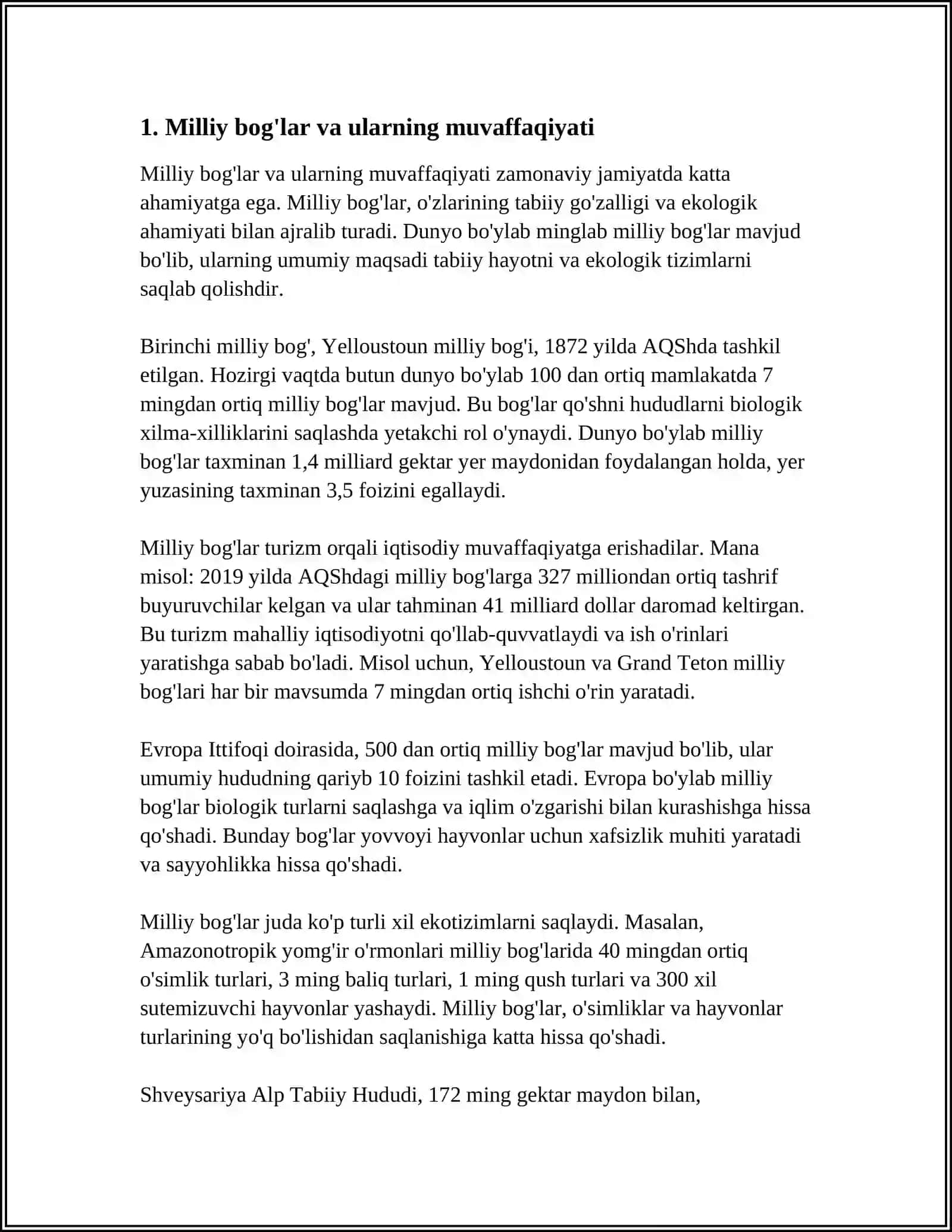 O'ZBEKISTON RESPUBLIKASIDAGI MUHOFAZA ETILADIGAN TABIIY HUDIDLAR VA ULARNING ATRPF MUHIT MUHOFAZASIDAGI O'RNI 3