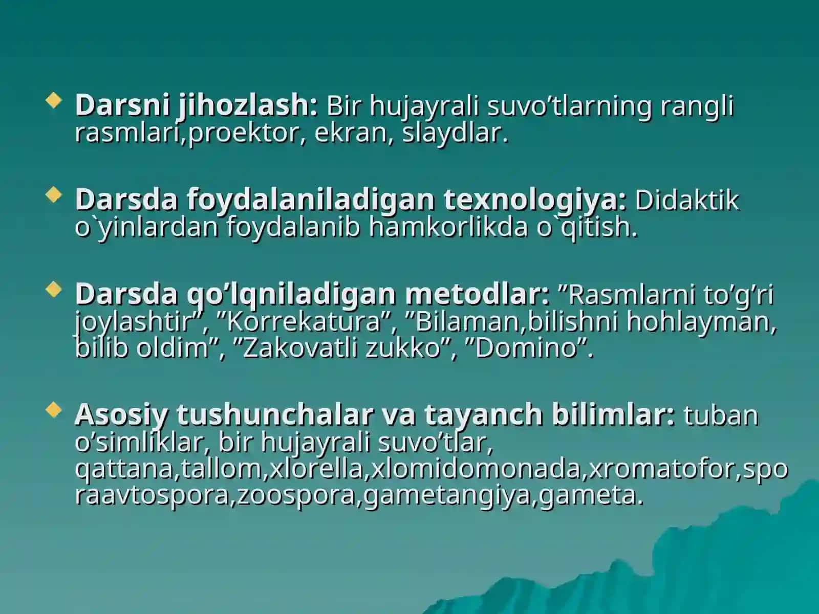 Jabborov Maqsudning Botanika fanidan tayyorlagan bir soatlik dars ishlanmasi 3
