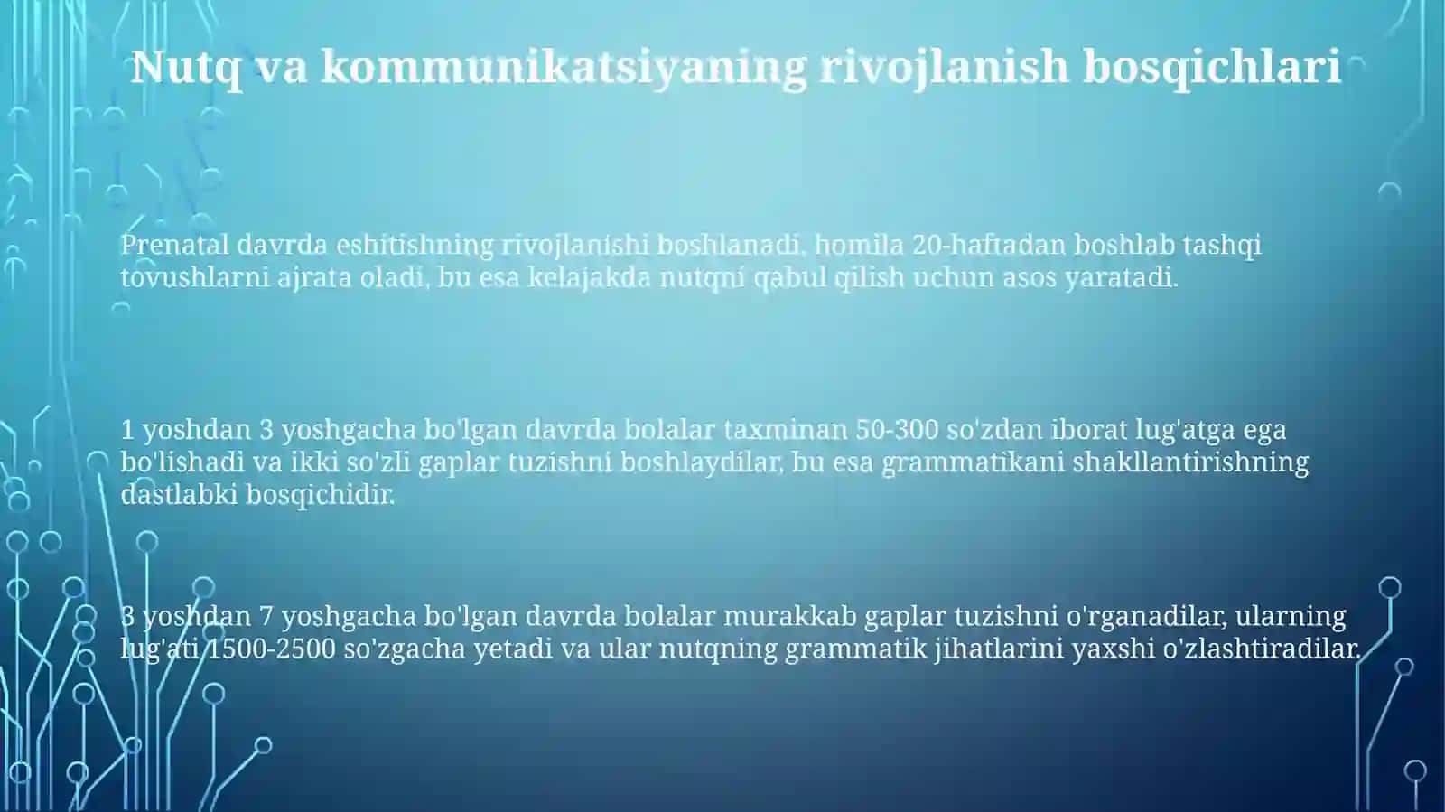 Nutq va kommunikatsiyaning rivojlanishi 3