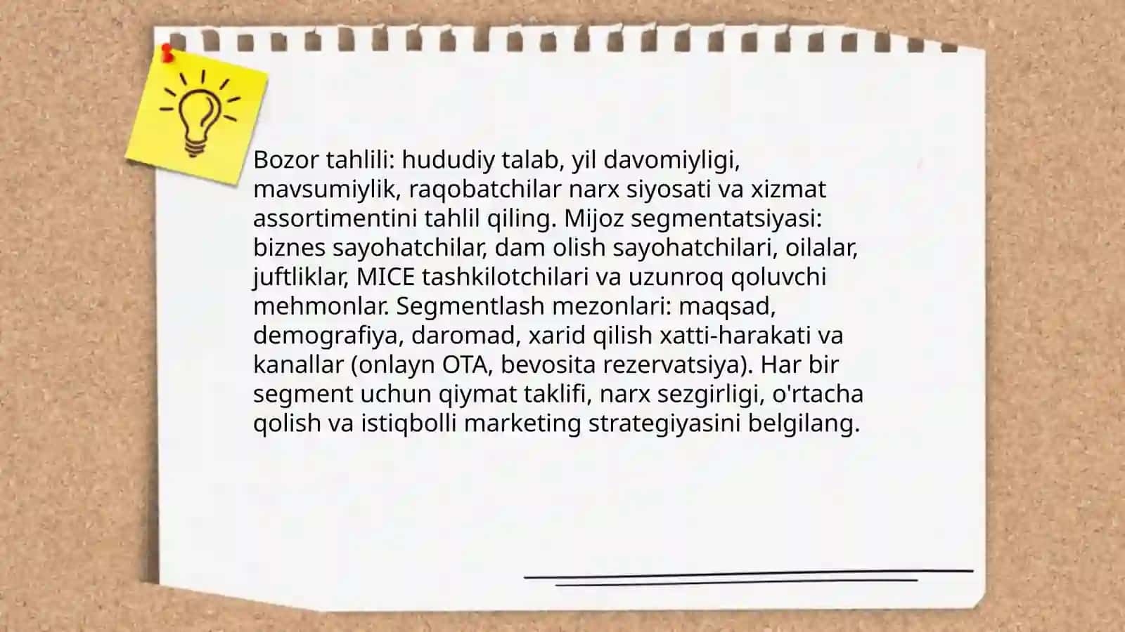 Mehmonxona biznesida rejalashtirish 3