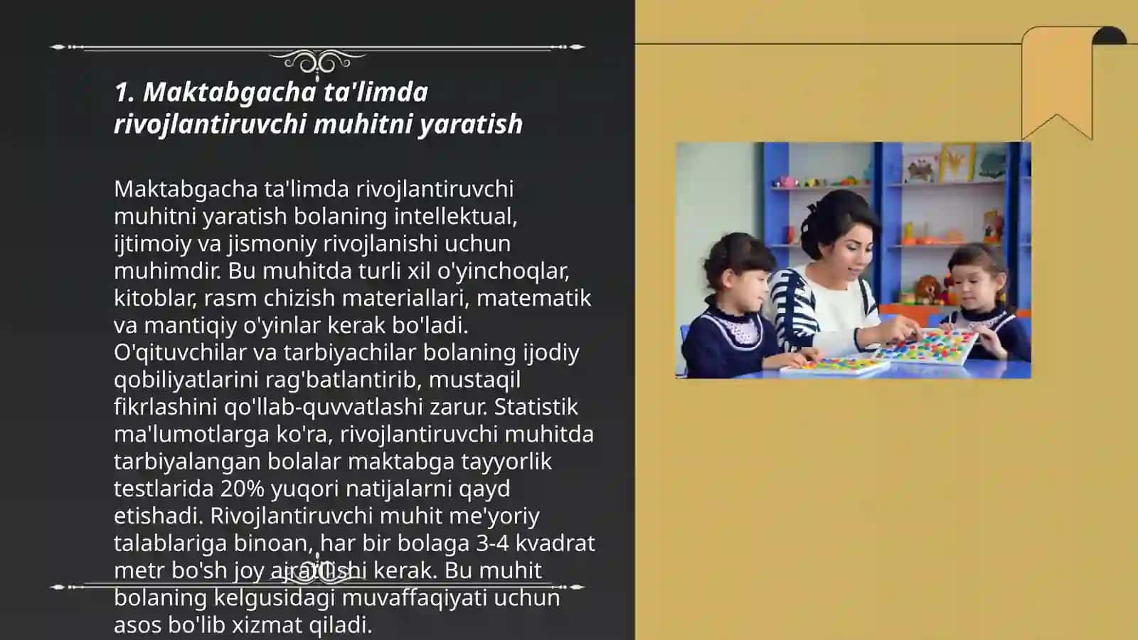 Maktabgacha ta'limda rivojlantiruvchi muhitni yaratish 3
