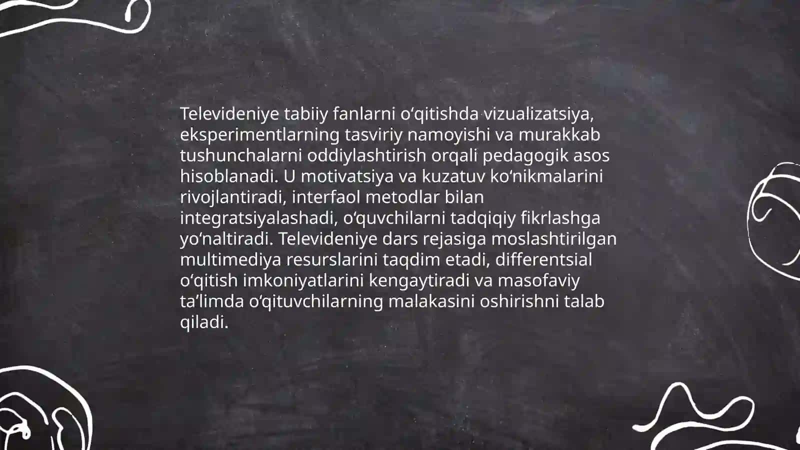 Televedeniye tabiiy fanlarni oʻqitishda 3