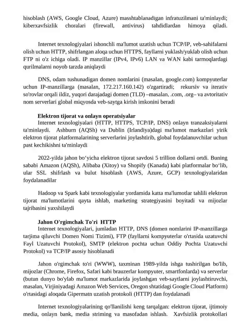 Bulutli hisoblash va xizmatlar 3