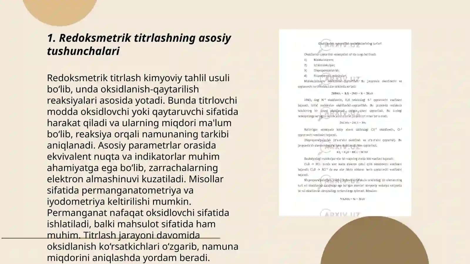 Redoksmetrik titrlash 3