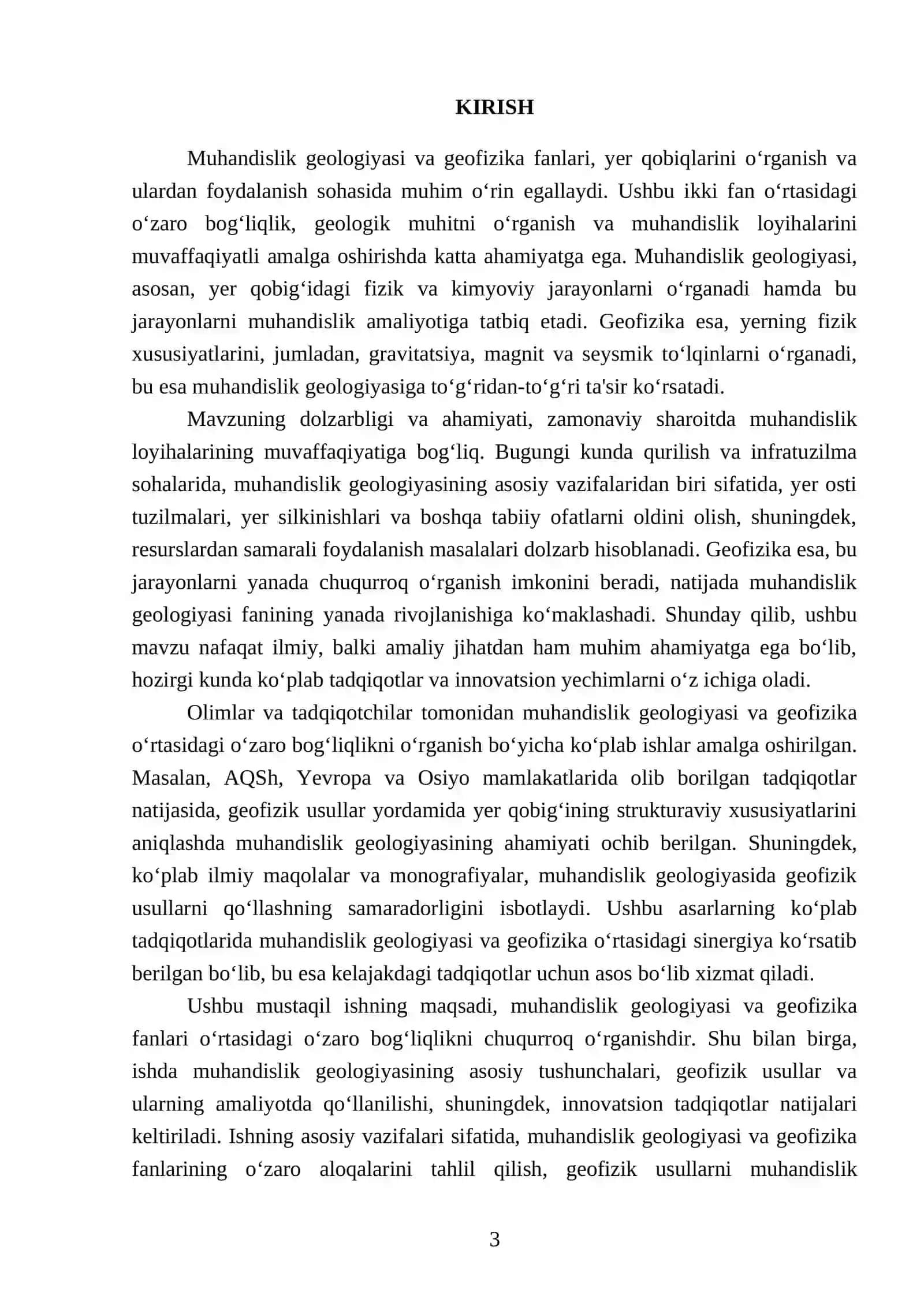 Muhandislik geologiyasi va geofizika fanlarining oʻzaro bogʻliqligi 3