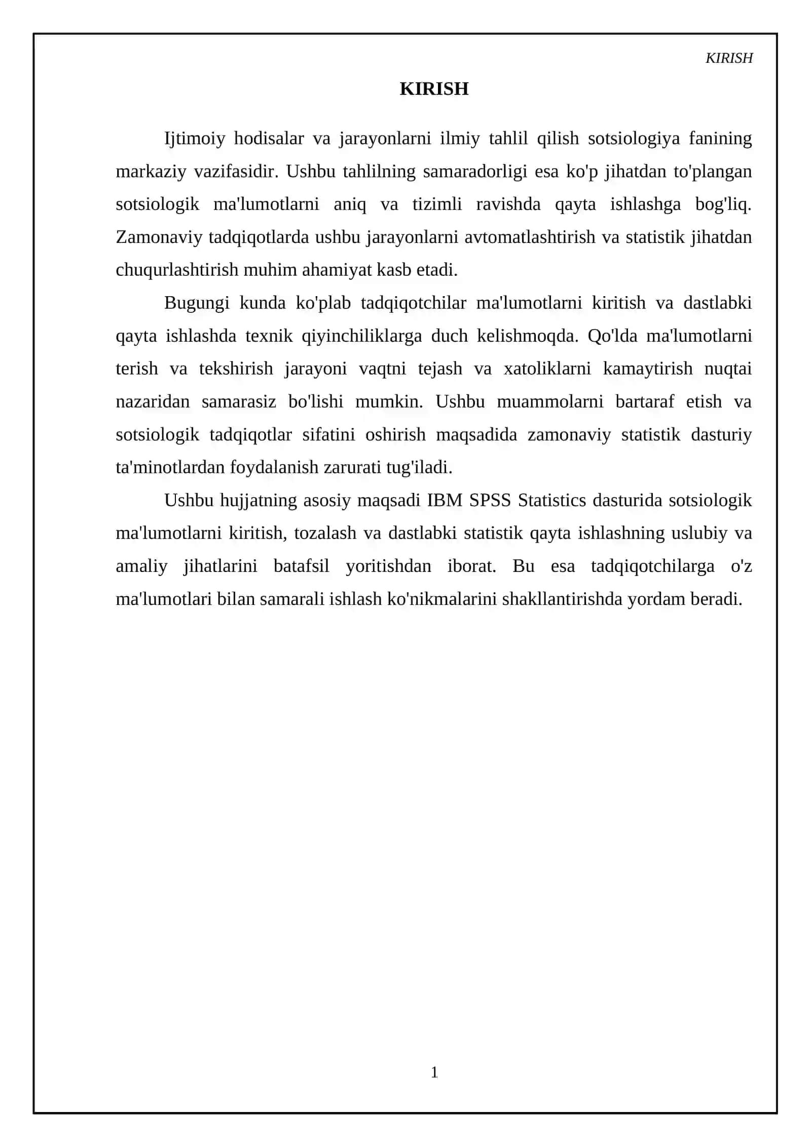 IBM SPSS Statistics'da Sotsiologik Ma'lumotlarni Kiritish va Qayta ishlash 3