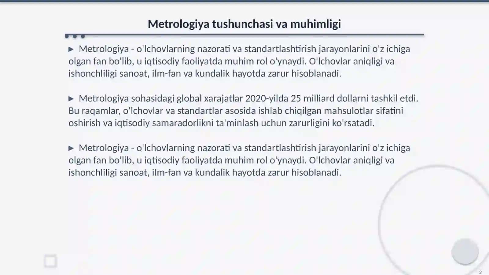 Metrologiya va standartlashtirish boʻyicha xalqaro tashkilotlar 3