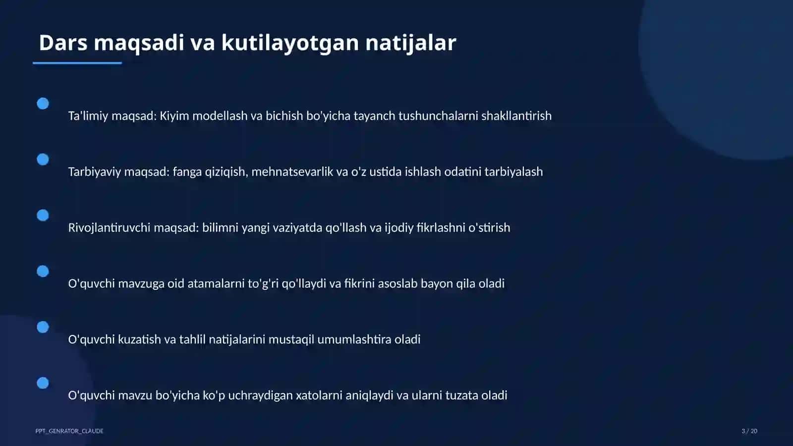 Kiyim modellash va bichish (7-sinf) 3