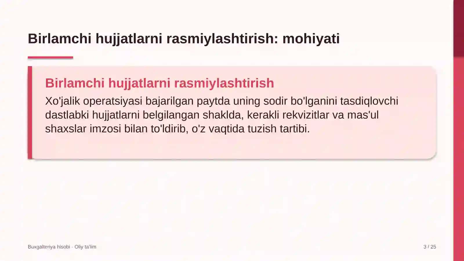 Yog'ochni qayta ishlash korxonalarida birlamchi hujjatlarni rasmiylashtirish 3