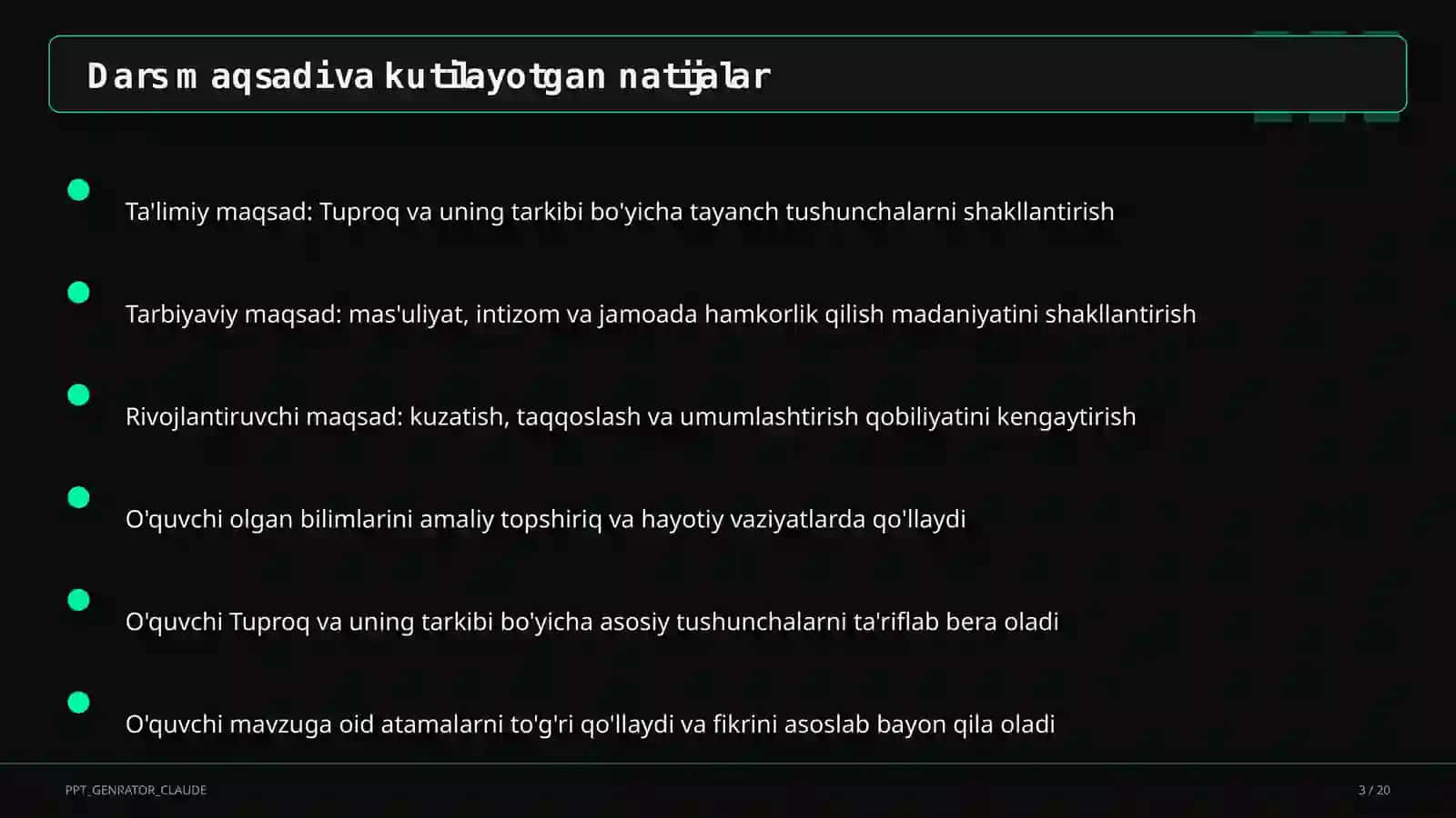 Tuproq va uning tarkibi (2-sinf) 3