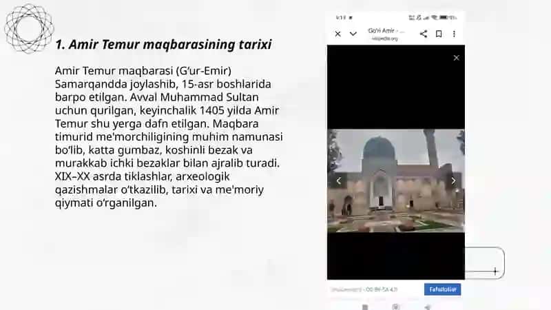 Amir Temur maqbarasi 3