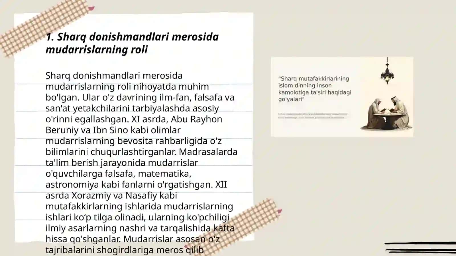 Sharq donishmandlari va mutafakkirlarining ijodiy merosida mudarrislarni tanlash 3