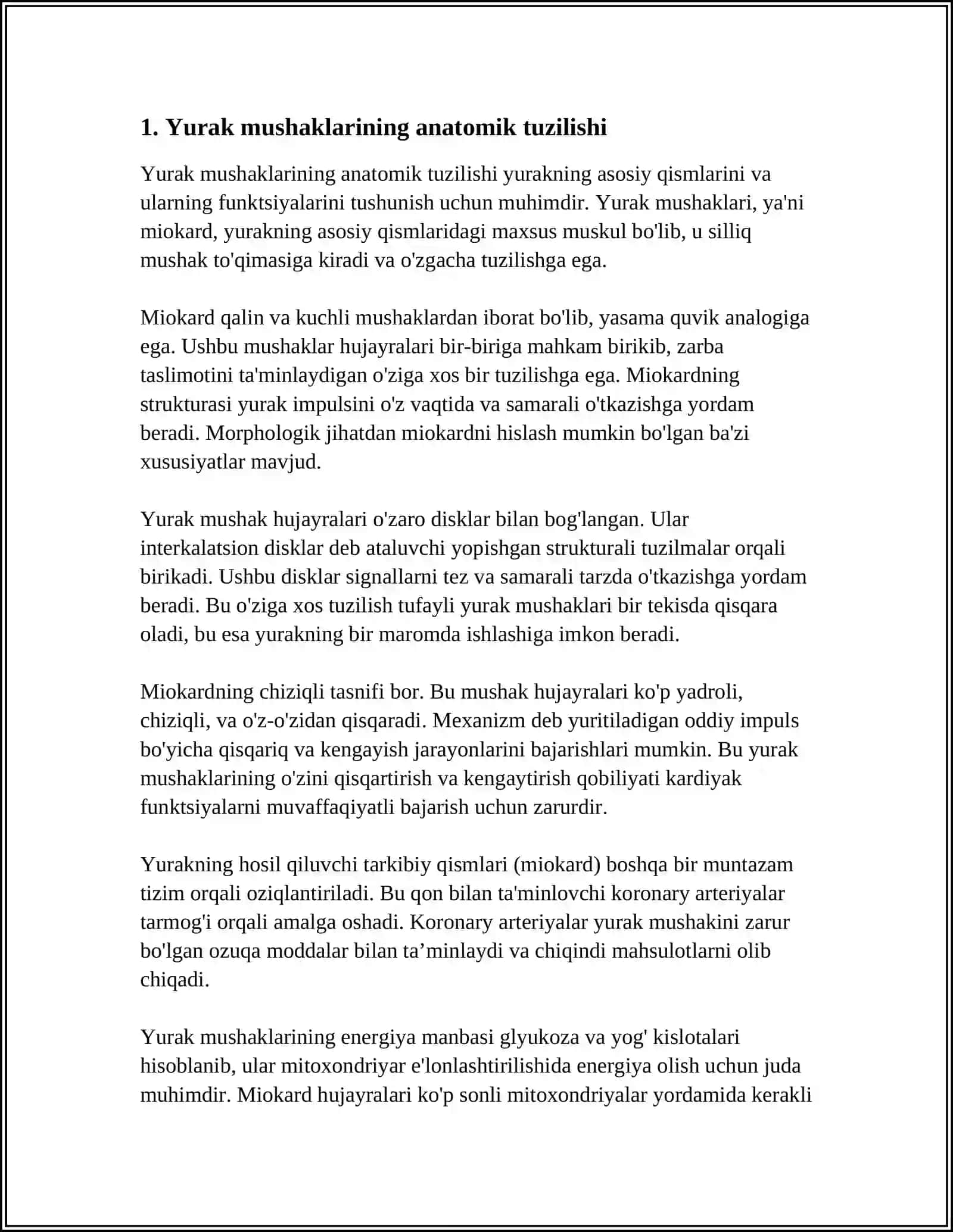 YURAK MUSHAGINING ASOSIY FIZIOLOGIK XOSSALARI 3