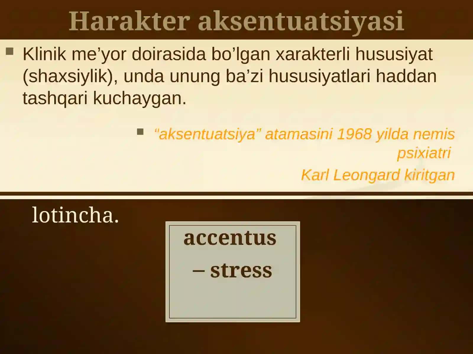 Shaxsning xulq-atvor buzililishlari(psixopatiyalar) 3