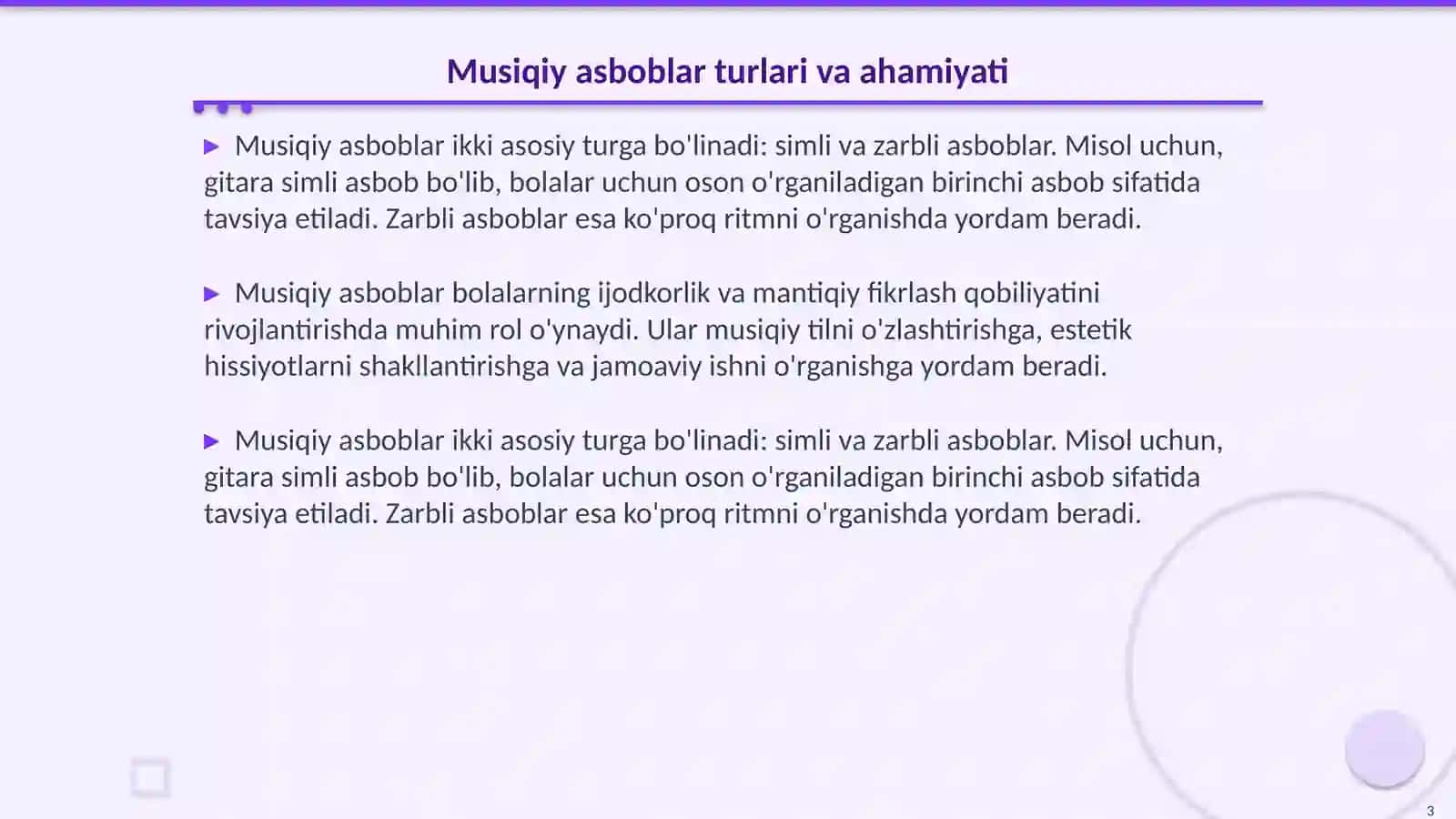 Bolalar musiqiy asboblarini yasashga oʻrgatish 3