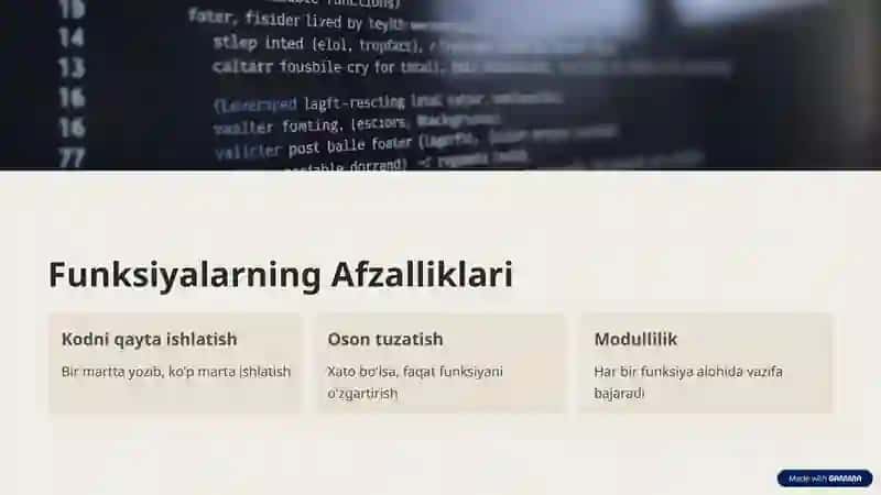Dasturlashda Funksiya va Modullar 3