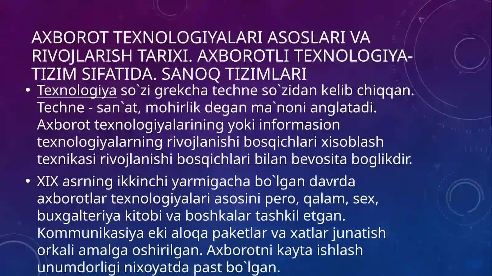 TTATF INSTITUTI I-BOSQICH DAVOLASH-2 YO’NALISHI D2/22-05B GURUH TALABASICHORIYeVAMARJONANINGTIBBIYOTDA AXBOROT TEXNOLOGIYALARIFANIDAN TAYYORLAGAN TAQDIMOTI 3