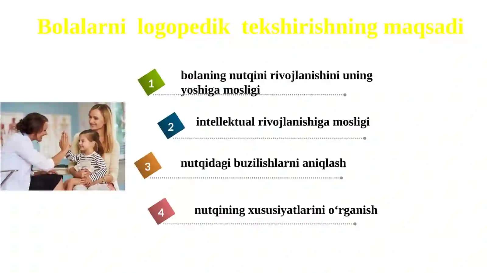 Nutq kamchiligiga ega bo‘lgan bolalar ota-onalari bilan logopedik ishni tashkil etish turlari va shakllari 3