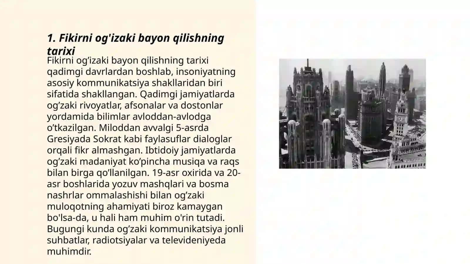 Fikirni og'izaki bayon qilishning tarixi 3